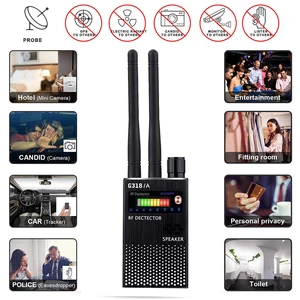 Two antenna Anti-Spy Wireless RF Signal Automatic Detectors Bug Spy-Camera Finder GSM Audio Devices GPS Locator Tracker Scanner
