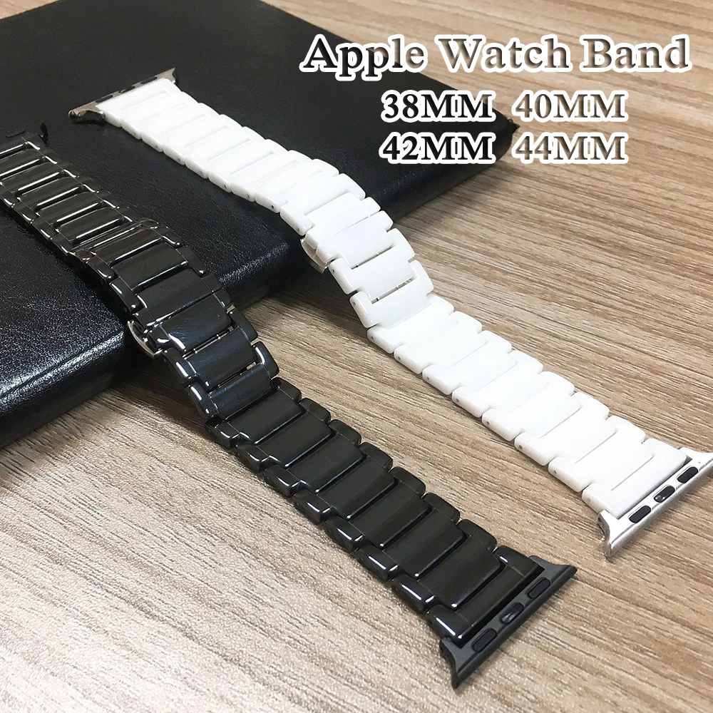 

Ceramic Durable Strap for Apple Watch Band 44MM 40MM 42MM 38MM High Quality Replacement Bracelet for iWatch Series 6/5/4/3/2/SE