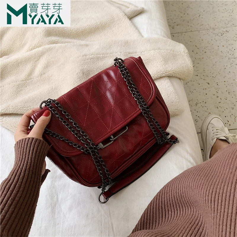 MAIYAYA/кожаные сумки через плечо на цепочке для женщин; коллекция года; Сезон Зима; сумка-мессенджер на плечо; женские дорожные сумки для мобильных телефонов