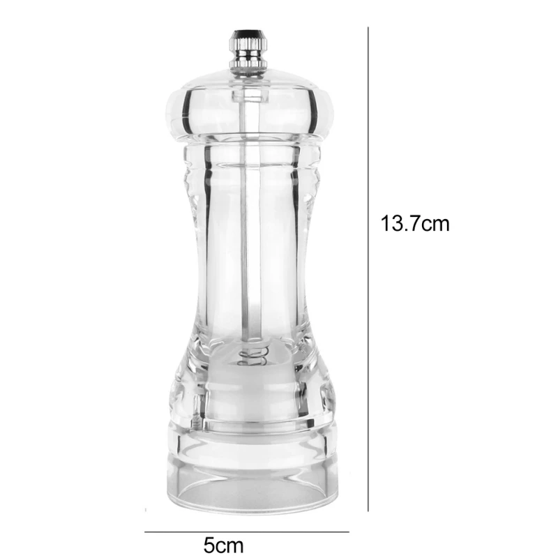 Акриловая прозрачная мельница для перца ручная мельница для перца керамическая сердцевина многоцелевая бутылка для приправ для кухонных мельниц - Цвет: M