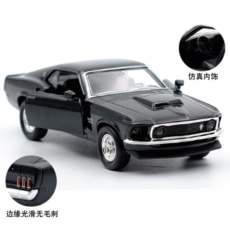 WELLY 1:36 модель автомобиля в стиле ретро из литого сплава Mustang Boss 429 игрушка с