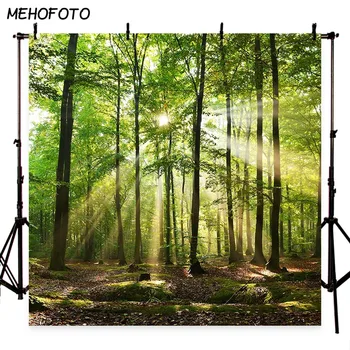 

Green Screen Photography Backdrop Silent Forest Spring Season Decor Customized Outdoor Photo Background Studio Prop Decor
