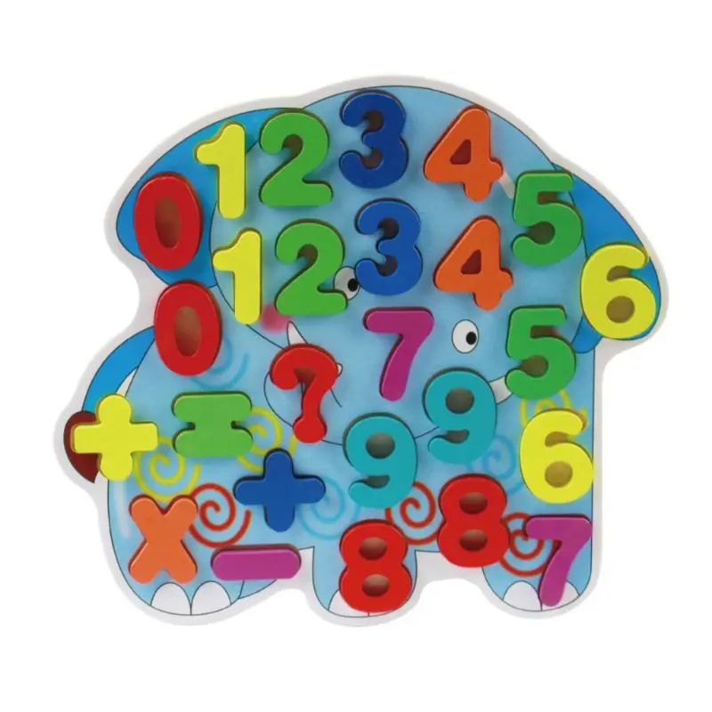 

Kids Wooden Digital Number Letters Puzzle Math Jigsaw Cardboard Children Gift