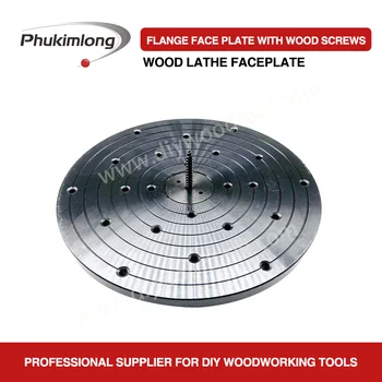 

Phukimlong 8 inch 200mm flange faceplate with wood screws woodworking turning lathe chuck tools for DIYer