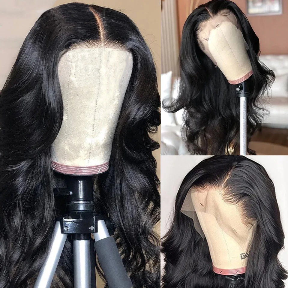 

CCollege HD T Part Lace Wigs 30 Inch Malaysia Body Wave Remy Human Hair Wigs For Women 13x1Hairline Wigs Glueless Pre Plucked