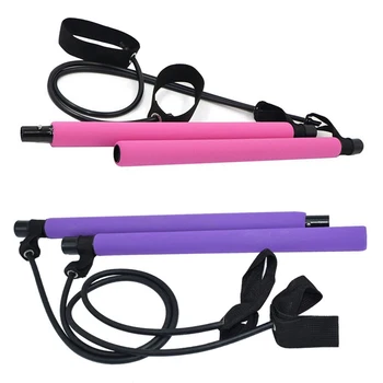 

Portable Pilates Bar Kit Bodybuilding Yoga Pilates Stick Yoga Resistance Bands Home Gym Fitness Equipment Workout