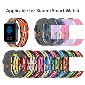 

For Xiao Mi Smart Watch Strap Bracelet Accessories For Mi 18mm Denim Canvas Nylon Smart Replace Strap