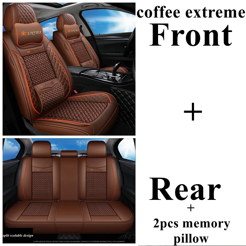 Dingdian Передний+ задний Чехол для сидения автомобиля для Тойота Королла rav4 avensis 4runner ЧР land cruiser camry reiz avalon автомобильные аксессуары - Название цвета: coffee Extreme