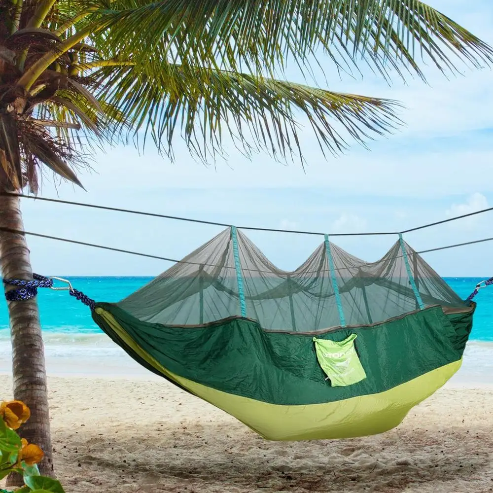 

Camping Portable Mosquito Net Hammock Tent Double Person Hanging Swing Bed for Outdoor Camping Tent Using sleeping260*140cm