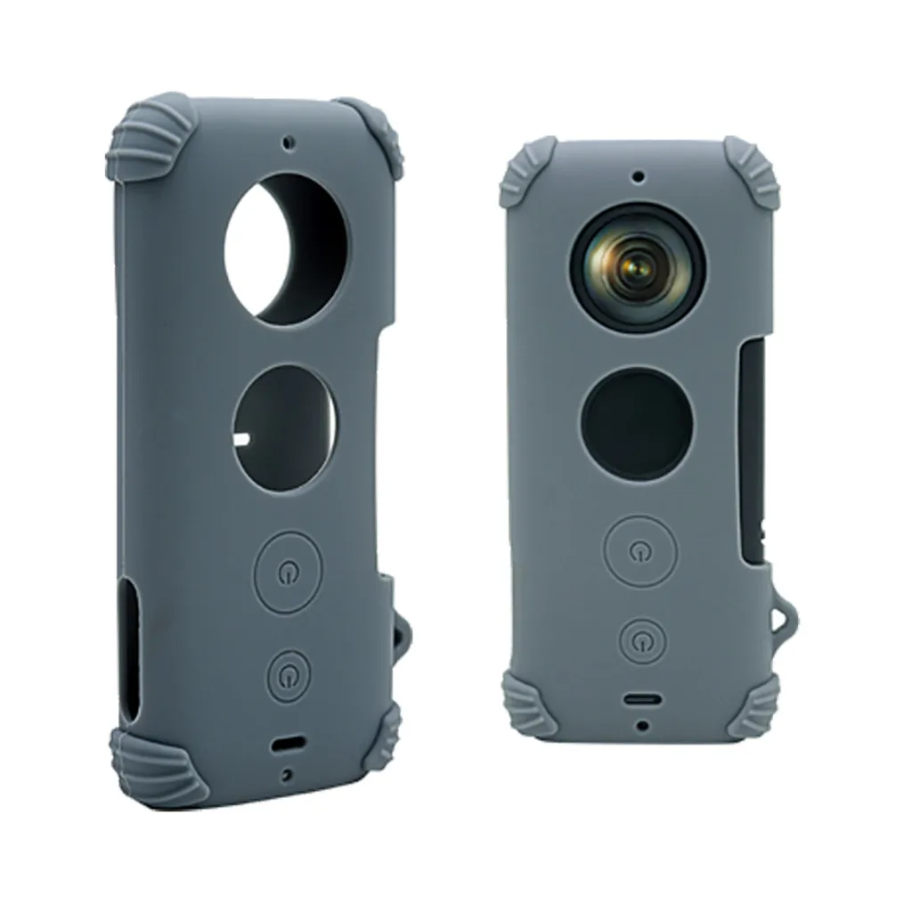 GY Силиконовый защитный чехол для Insta 360 ONE X защита от падения против царапин чехол для insta аксессуары для экшн-камеры - Цвет: GY