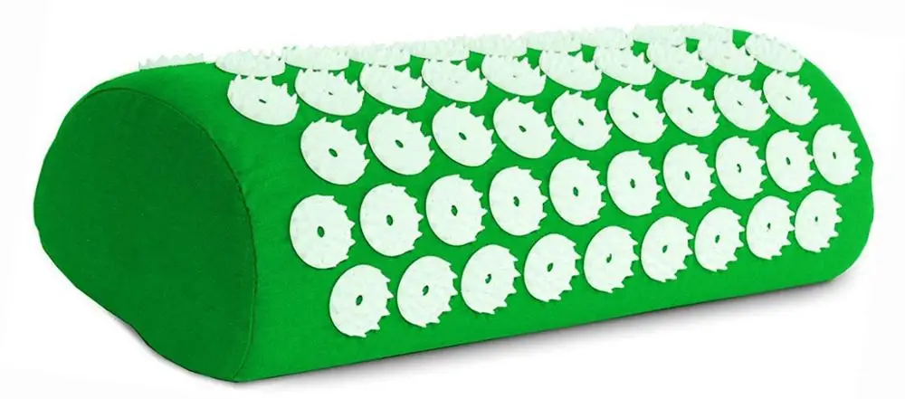 green Массажная подушка для акупрессуры, шеи, спины, головы, облегчение боли, подушка для йоги, массажер, подушка - Цвет: green
