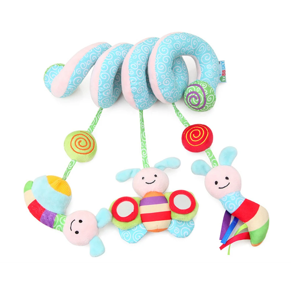 Infant Rattle Cute Animal Favorite Baby Crib Toy Early Education Spiral Cognitive Wrap Around Hanging Decoration Stroller Plush | Игрушки и