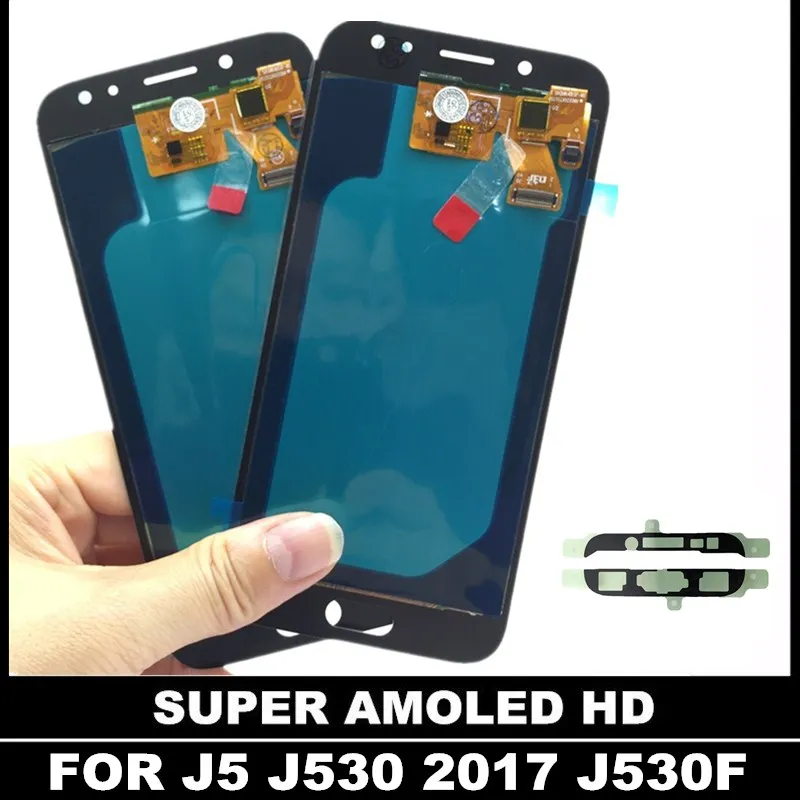 AMOLED LCDs для Samsung Galaxy J5 2017 j530 J530F ЖК-дисплей сенсорный дигитайзер экран с датчиком