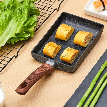 

Mini Frying Pan Omelette Eggs Home Iron With Handle Bacon Multifunction Nonstick Coating Japanese Style Kitchen Burgers