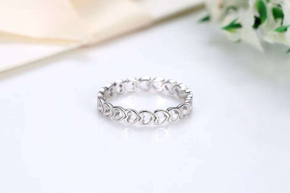 Original 925 Sterling Silber Ring Liebe Herz Wishbone Mond Sonne Ringe Kristall Rose Gold Für Frauen Hochzeit Geschenk Luxus Schmuck – Detail 5