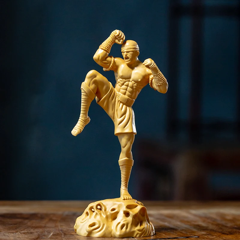 Li Qing скульптура из натурального дерева деревянная статуя украшение для дома и гостиной персонажи ручной