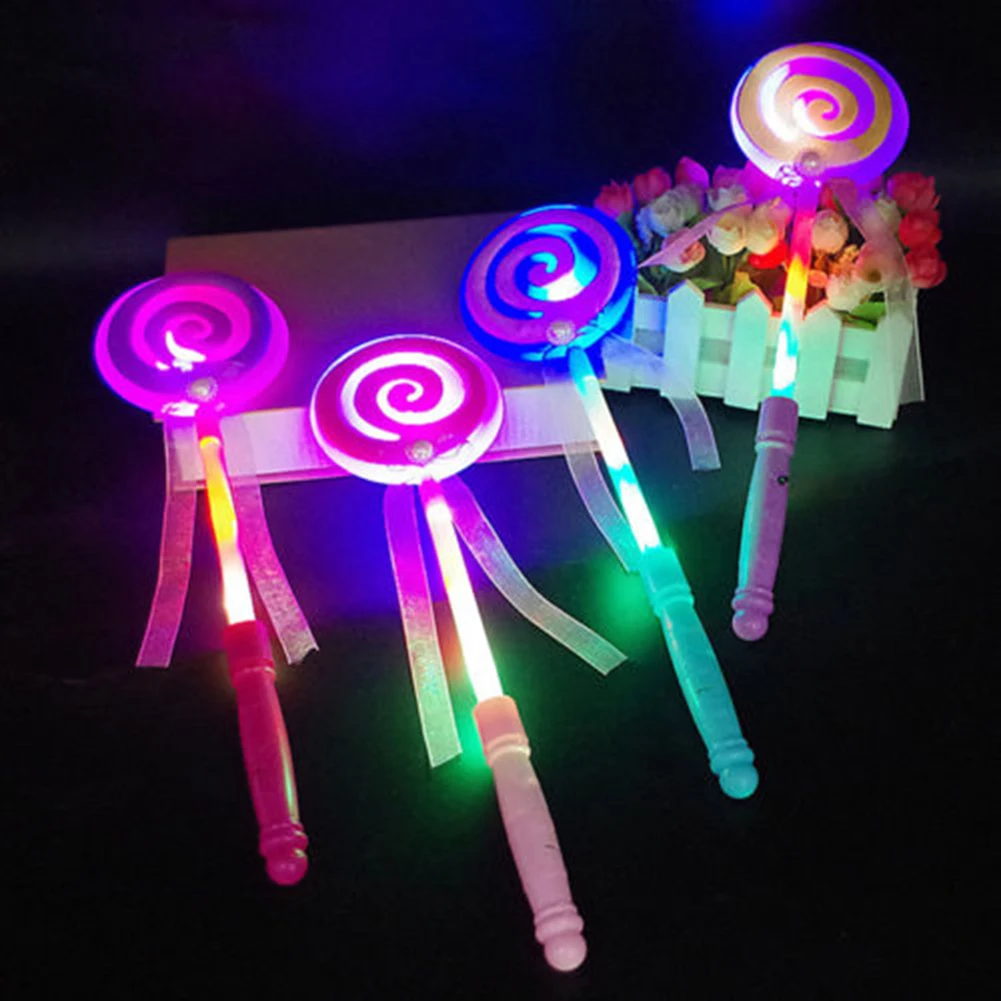 Светодиодный светильник-палочка для леденца, светящаяся волшебная палочка для принцессы, рождественский подарок для девочки, светящиеся вечерние принадлежности, игрушки в подарок