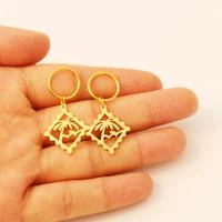 New Zealand Kiribati Hawaii Coconut Tree Shape Earrings for Women Girls Gold Color Stainless Steel Jewelry Gift 1