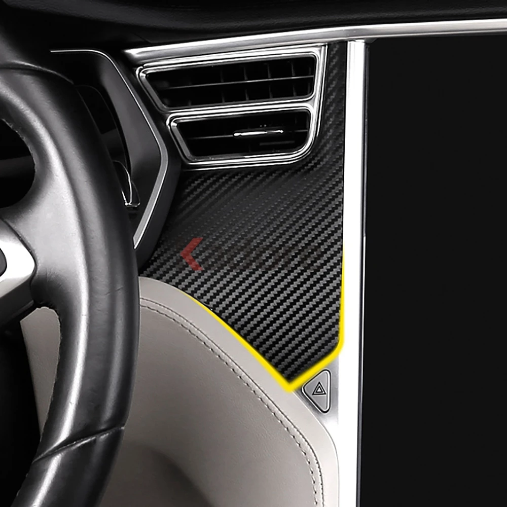 Для Tesla модель X Приборная панель автомобиля центральный контроль подлокотник крышка коробки рамка отделка из углеродного волокна авто аксессуары