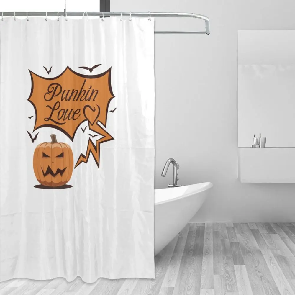 Очаровательная домашняя пластиковая занавеска для душа Punkin Love 66x72 на заказ ванная комната декоративная Водонепроницаемая полиэстер