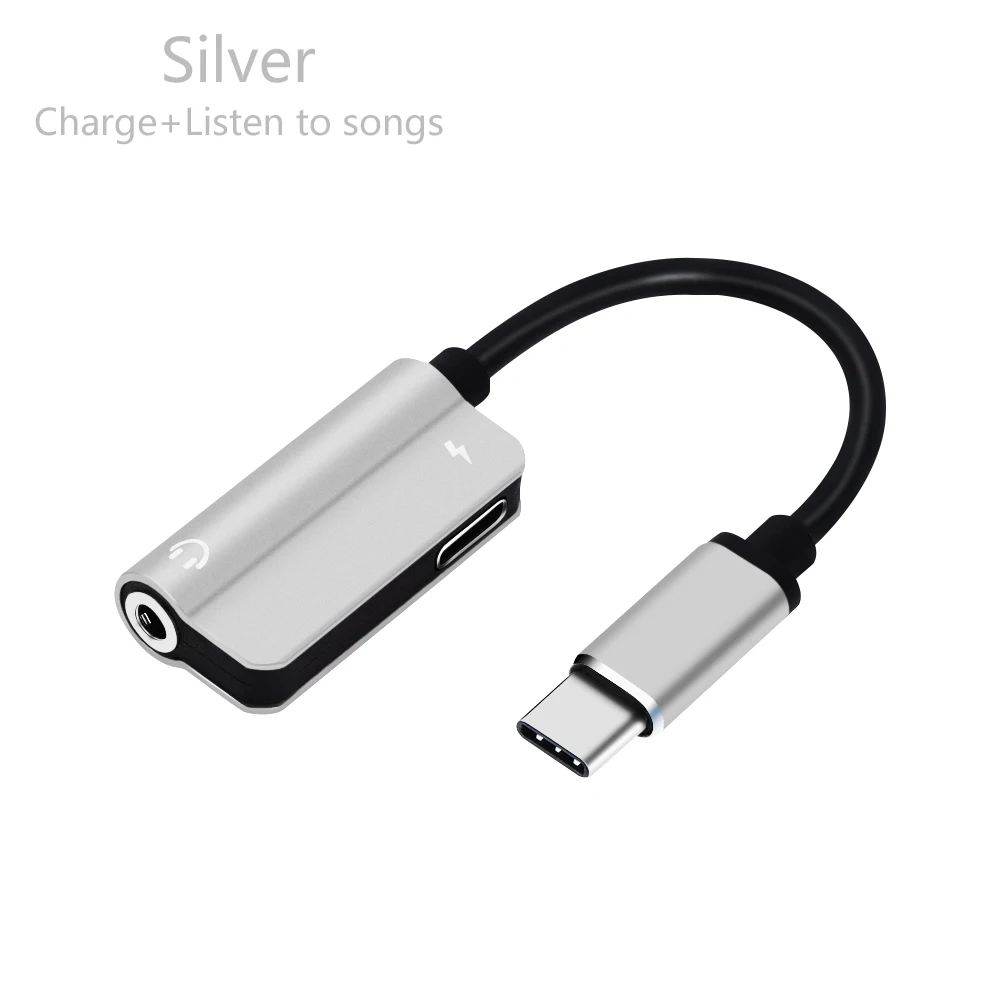 1 шт. 2 в 1 usb type-C до 3,5 мм аудио адаптер для зарядки мужчин и женщин сплиттер кабель Разъем для наушников конвертер для huawei P20 Pro