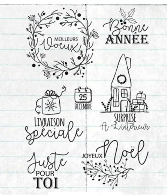 

french Clear Silicone Stamp / seal for DIY Scrapbooking / Album Decorative Clear Stamp Sheets A166