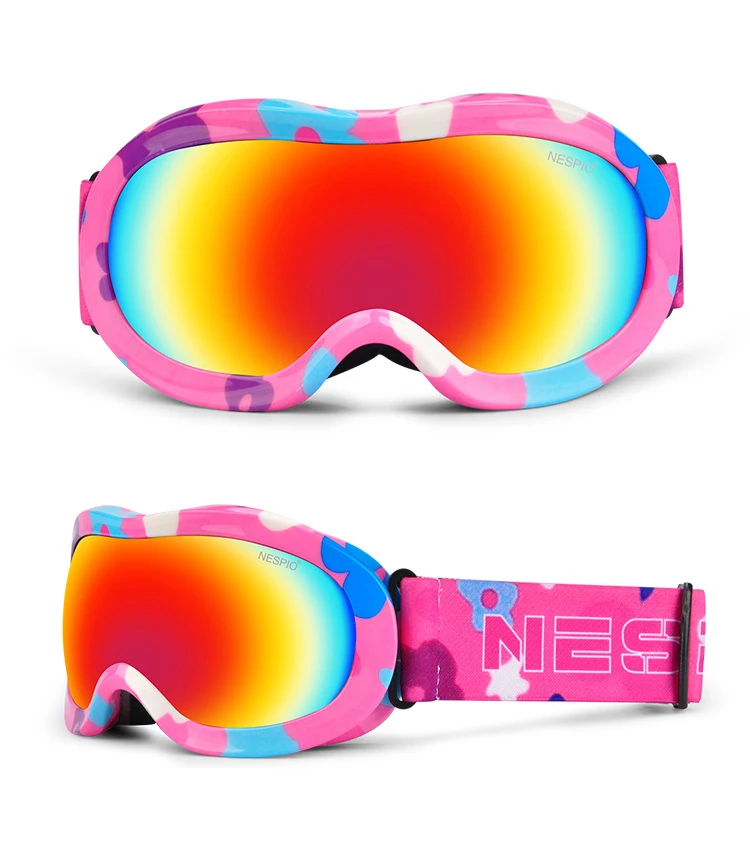 Двухслойные противотуманные очки для мальчиков и девочек, лыжные очки для сноуборда, детские большие сферические лыжные очки для альпинизма, велоспорта
