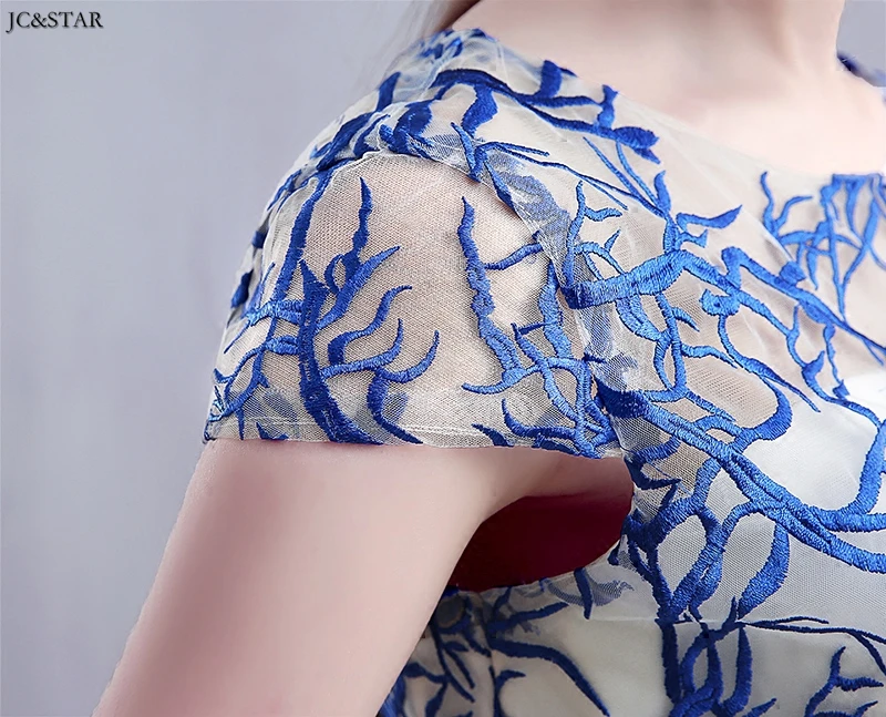 Robe pour mariage invit femme, новинка, кружевное платье трапециевидной формы с коротким рукавом, королевский синий, красный цвет, платье подружки невесты, плюс размер, vestido madrinha sukienki n