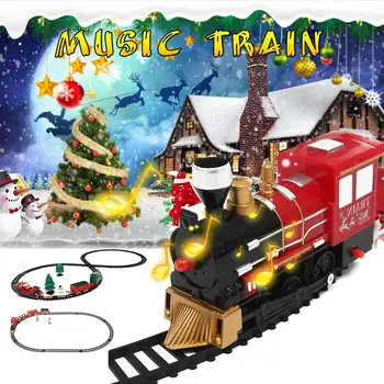 

DIY Track Train Rail Car Set Plastic Train Racing Children's Electric Toy Railway Train Set Racing Road Transportation Toys
