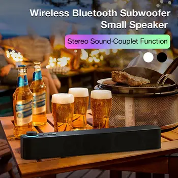 

C08H Wireless Bluetooth 5.0 Speaker For Desktop Notebook Long Subwoofer Small Speaker Built-in FM USB Powered Bluetooth Audio
