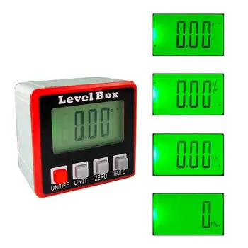 

Aluminum AlloyMini Digital Protractor Inclinometer Electronic Level Box Magnetic Base Measuring Tools Angle Finder