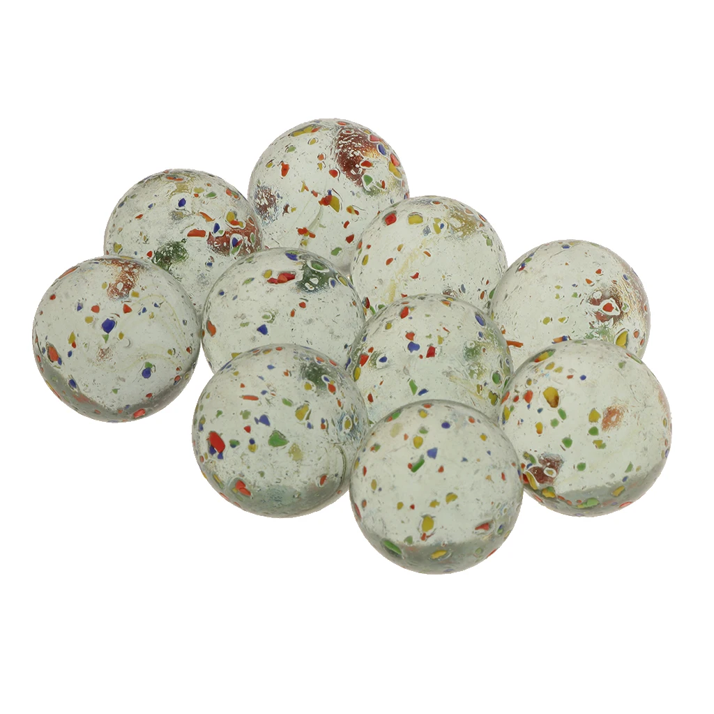 Promo 10 Pieces 25mm Diameter Glass Marbles Set Toy Ball Marbles Game For Children - Discovery Toys MARBL