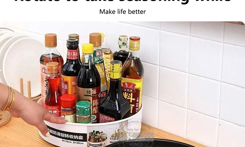 360 Rotating Storage Tray Multi-Functional Set Of 2