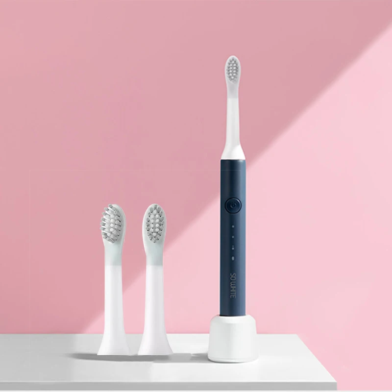 blue twoheads Xiaomi so white sonic автоматическая электрическая зубная щетка sonic are Ultra sonic зубная щетка USB перезаряжаемая Электронная зубная щетка для взрослых - Цвет: blue twoheads