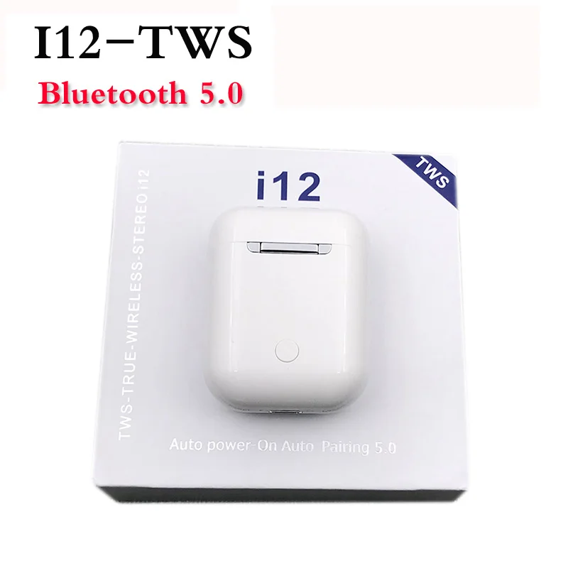 

i12 TWS Bluetooth 5.0 Earphone Double Calls Touch Earphone wireless headset For iPhone Pk i14 I9s I7s I30 i80 Earbuds Headphone