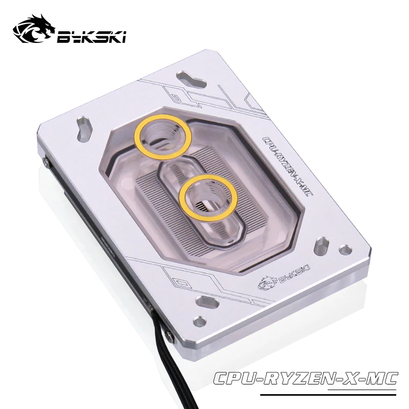 ^Cheap BYKSKI CPU Water Block fit Ryzen 3 5 7 ThreadRipper cpu cooler for AMD Platform silver black CPU-RYZEN-X-MC