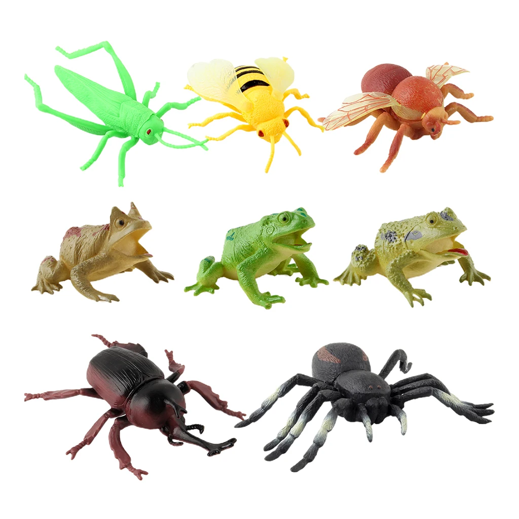 Bug Toys Figurines 5/6/8/12PCS Insect Toys Figures for Kids Toddlers Educational Bee Beetle  Spider Ladybug Plastic Model