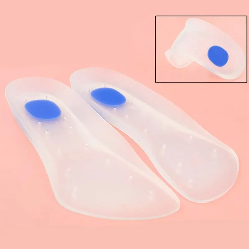 1 Pair Shoe Pad Heel Pads Cushion Silicone Soft Arch Support 3D Shock Absorb Breathable Insole Comfortable Orthopedic Feet Care