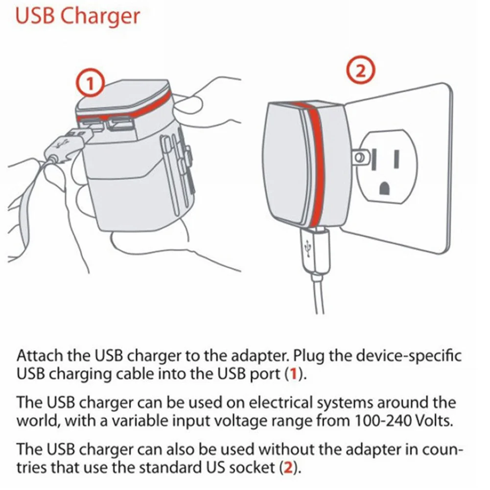 Универсальный конвертер, двойной USB зарядное устройство, штекер, адаптер для путешествий, Международный Многофункциональный