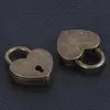 New Vintage Heart Shape Mini Padlock Bag Travel Suitcase Luggage Box Case Key Lock Retro Combination Lock Jewelry Box Padlock 4