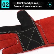 1 пара Обрезка огнестойкие анти порезы барбекю защита труда безопасность мягкие сварочные перчатки искусственная кожа работы Жаростойкие износостойкие