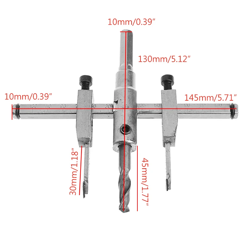 Регулируемая 30-130 мм металлическая деревянная кольцевая пила сверло резак набор DIY инструмент Прямая поставка поддержка