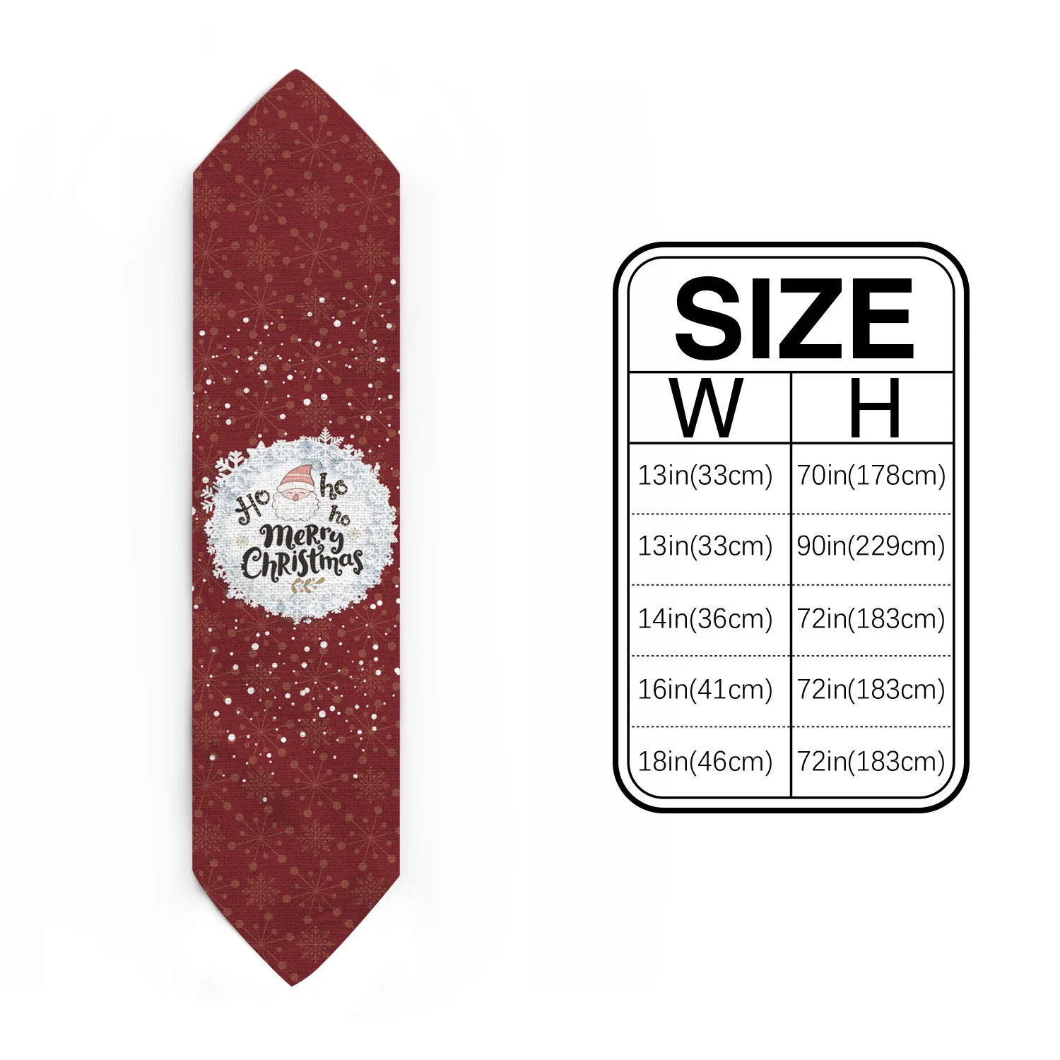 Christmas Themed Snowflakes Santa Claus Table Runner Christmas Decorations for Home Table Decorarion Christmas Table