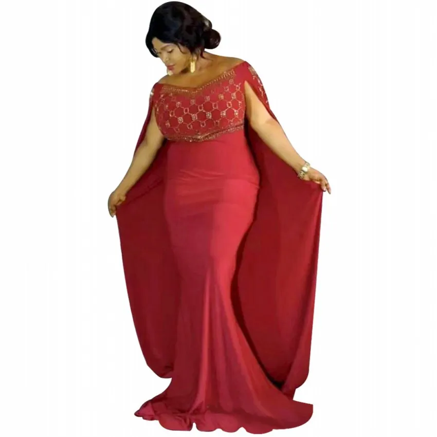 Африканские платья для женщин сексуальный плащ женские вечерние платья Дашики камень леди длинные халаты платье