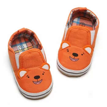 

High quality Children Baby Unisex Cute Fashion Casual Cartoon Bear Anti-slip Canvas Breathable First Walkers Shoes