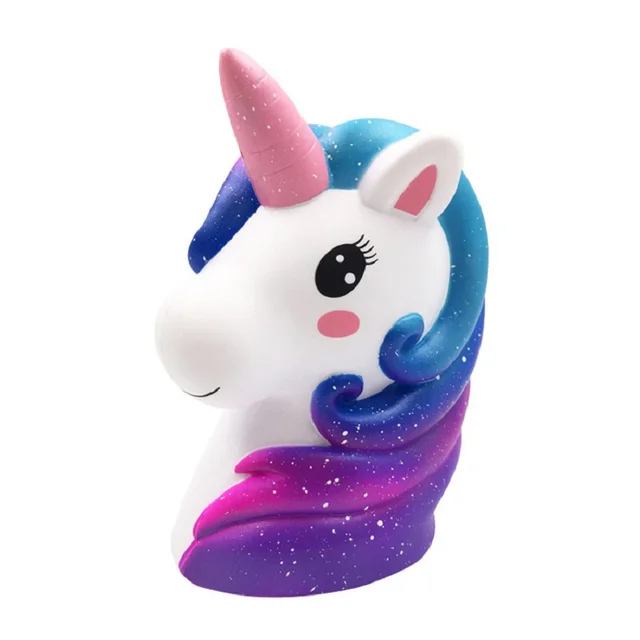 Jumbo Colorful Unicorn Head Squishy Soft Slow Rising Scented Squishy Kids Grownups Stress Relief Squeeze Toys Toy 13*11*7.5 CM 3