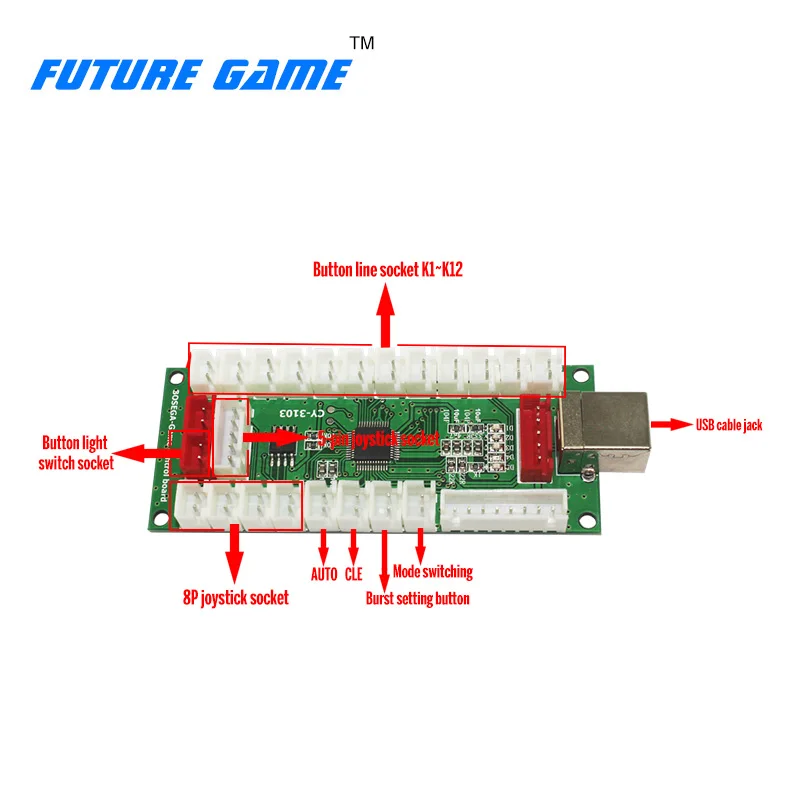 Аркадный DIY комплект нулевой задержки USB энкодер+ 4/8 джойстик кнопка для PC 5p джойстик