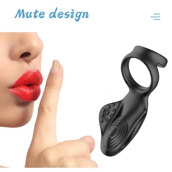 Wireless Remote Penis Vibrating Cock Ring Dual Delay Ejaculation Rings Chastity Vibrator for Men Male Prostate Massage Sex Toys 5