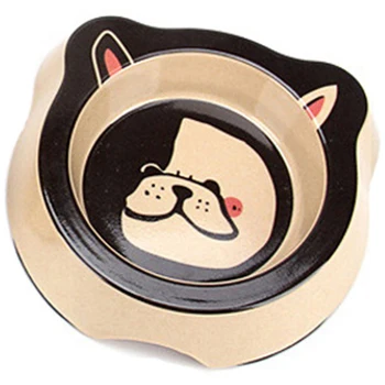 

1pcs Cute Pet Bowl Creative Cartoon Bamboo Pet Food Bowl Pet Feeding Bowl for Cats Puppies