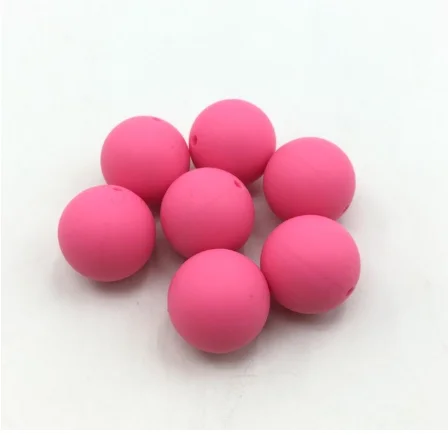 Hot pink 10 мм/12 мм/15 мм 1000 шт Силиконовые Ожерелья s бусины для прорезывания зубов DIY BPA бесплатно силиконовые детские прорезывающие бусины оптом - Цвет: Hot pink